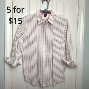 Lauren Ralph Lauren button front Shirt. Size L